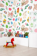 Mural de parede animais da Páscoa estilo infantil — imagem 4