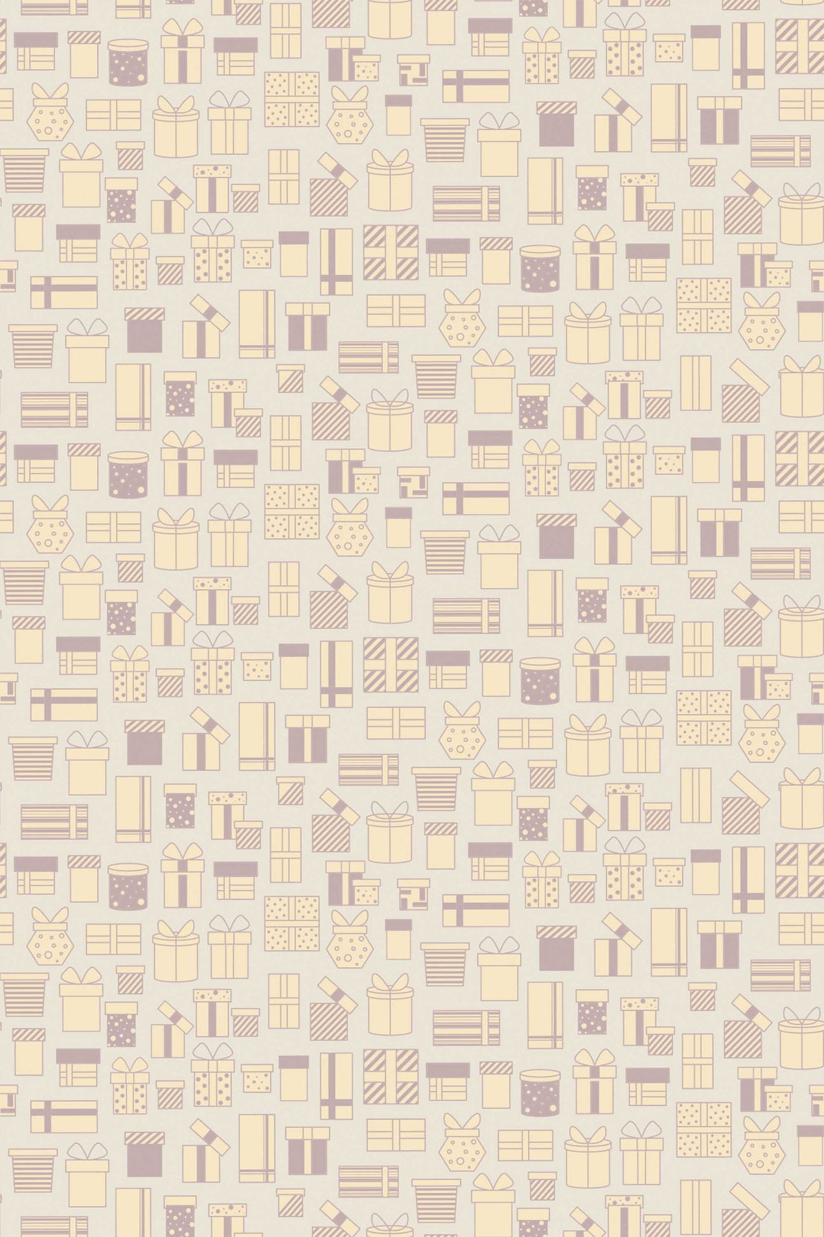 Papel de parede geométrico presentes tons greige — imagem 2