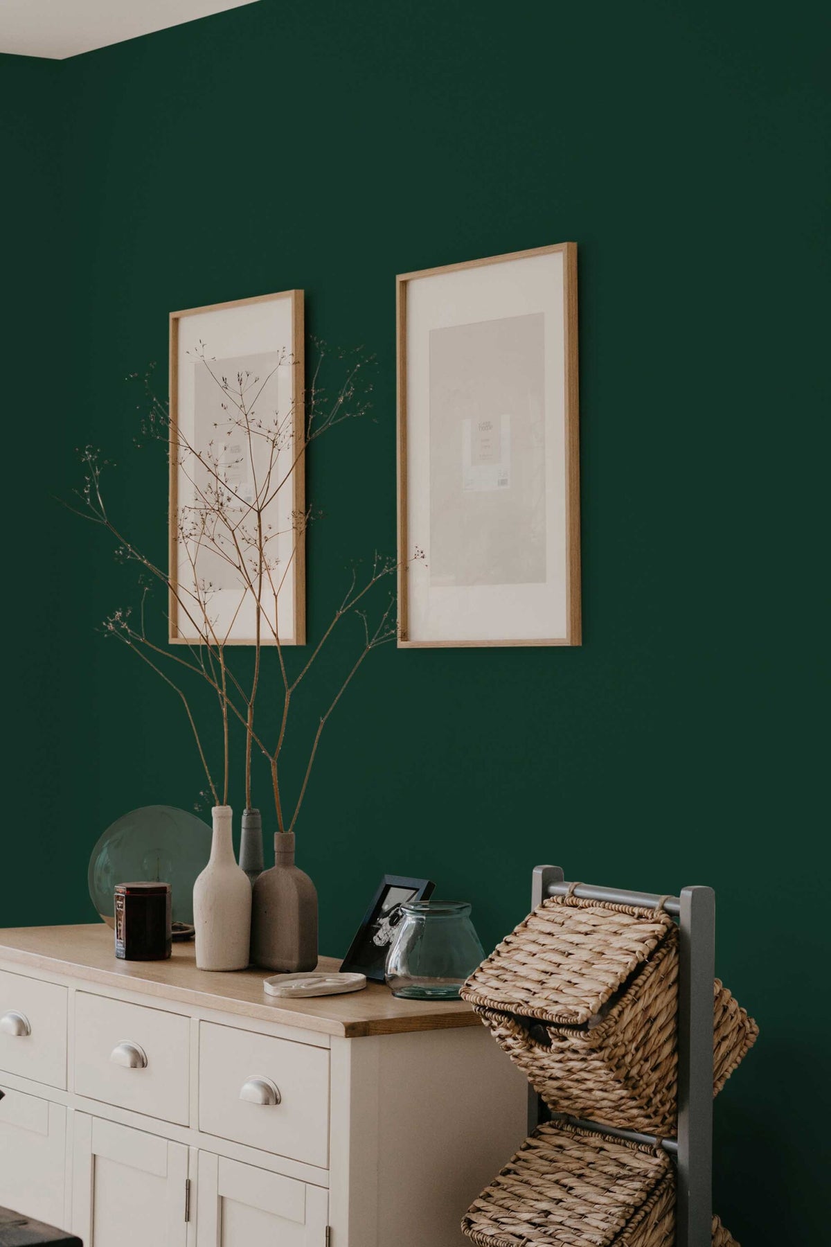 Papel de parede liso verde esmeralda minimalista — imagem 3