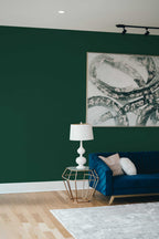 Papel de parede liso verde esmeralda minimalista