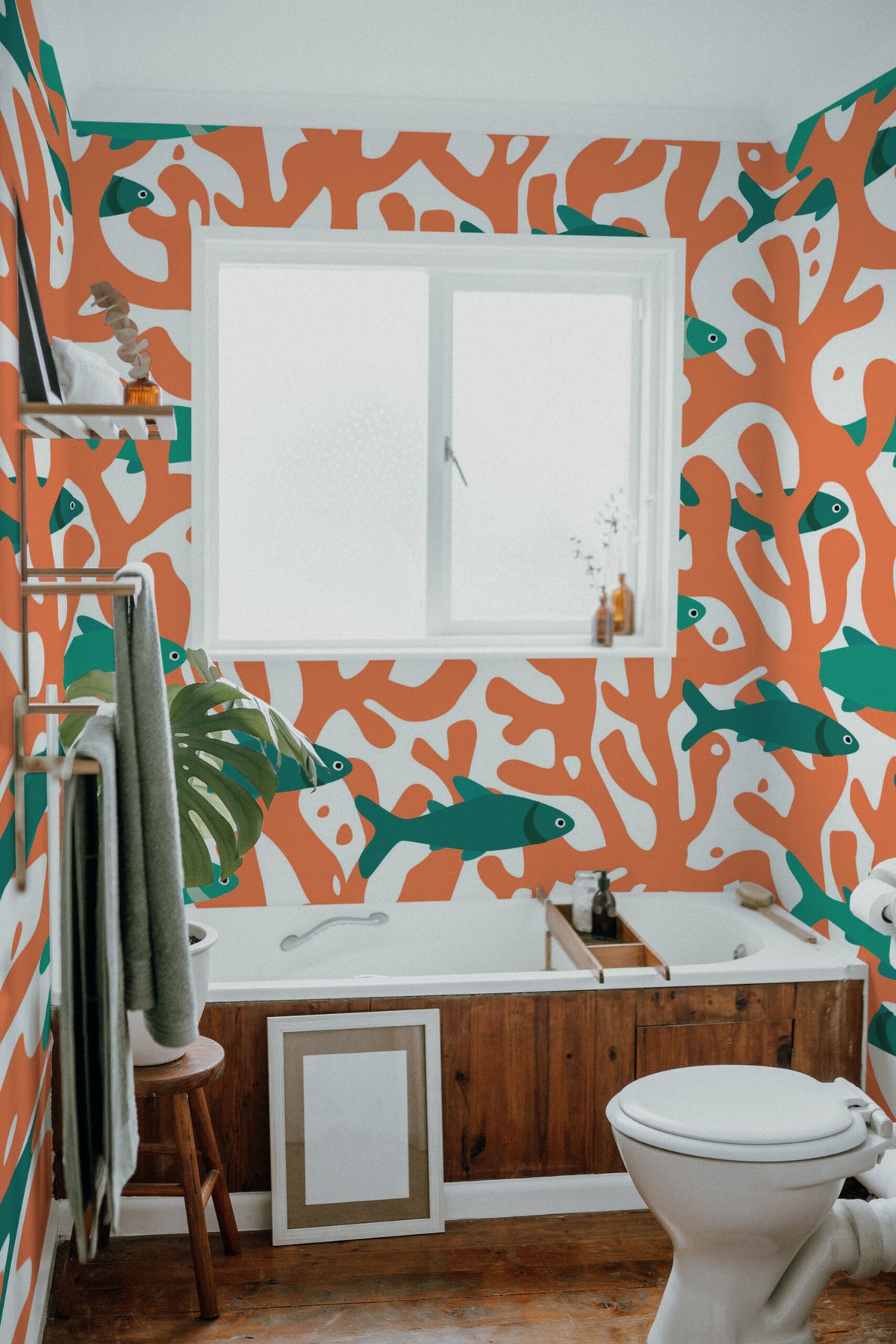 Mural de parede peixes e corais tropical — imagem 3