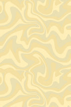 Papel de parede riscas curvas estilo retro bege — imagem 2
