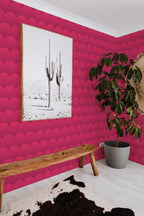 Papel de parede escamas geométricas rosa vibrante — imagem 3