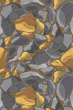 Papel de parede pedras cinzento e ouro elegante — imagem 2