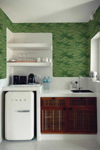 Papel de parede nenúfares estilo botânico verde — imagem 3
