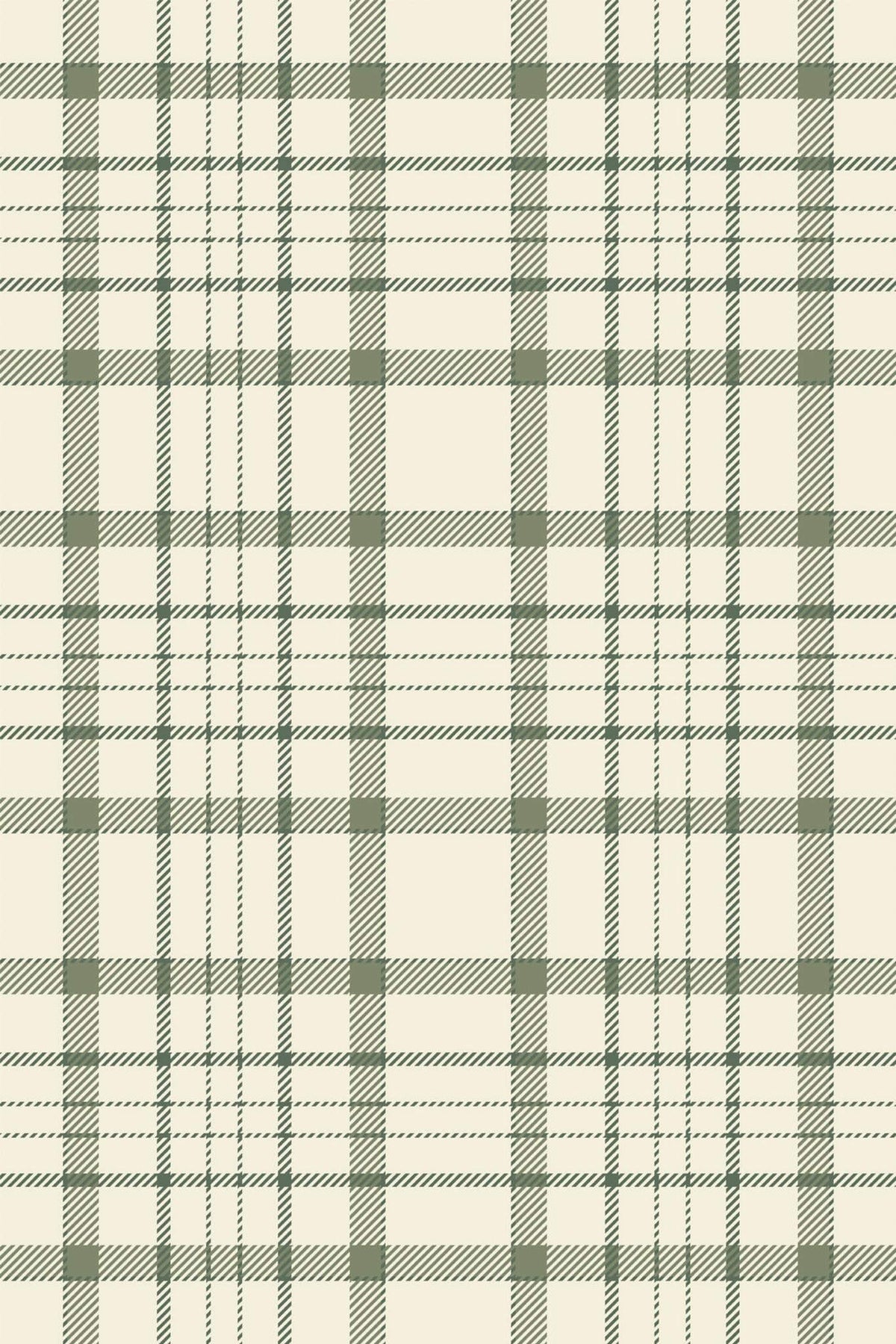 Papel de parede xadrez farmhouse verde e bege — imagem 2