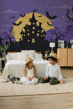 Mural de parede casa assombrada noite de Halloween — imagem 2