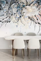Mural de parede náutico abstrato azul e preto — imagem 4