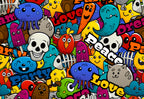 Mural de parede graffiti abstrato colorido — imagem 2
