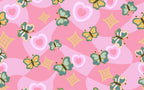 Mural de parede borboletas retro cor-de-rosa — imagem 2