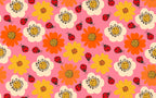 Mural de parede joaninhas floral retro — imagem 2