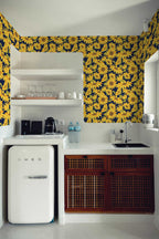 Papel de parede floral girassóis azul meia-noite — imagem 3