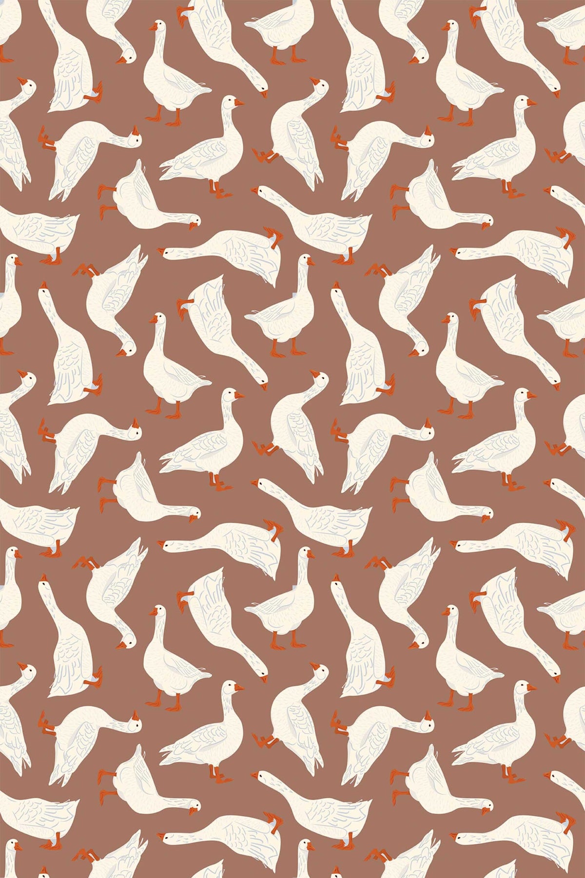Papel de parede gansos bege tom mocha divertido — imagem 2