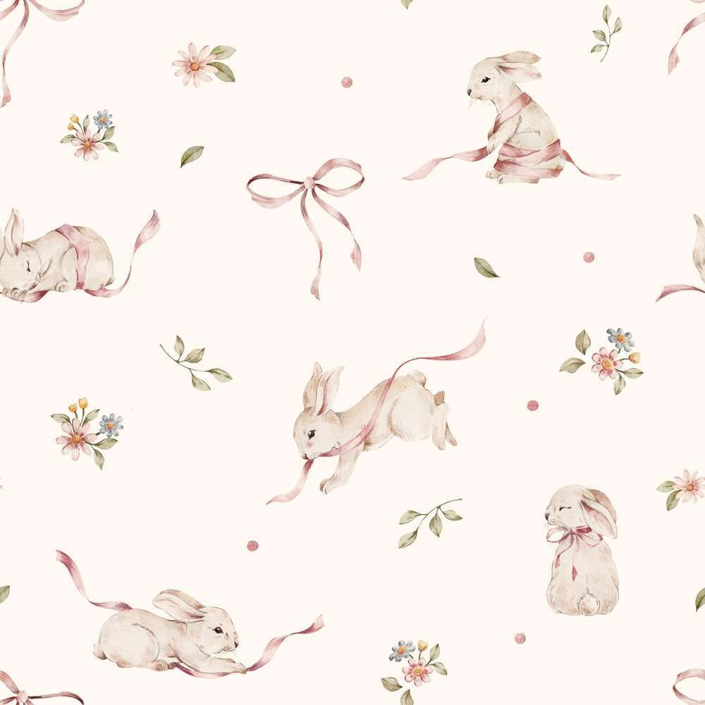 Papel de parede coelhos rosa — imagem 2