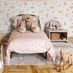 Papel de parede coelhos rosa
