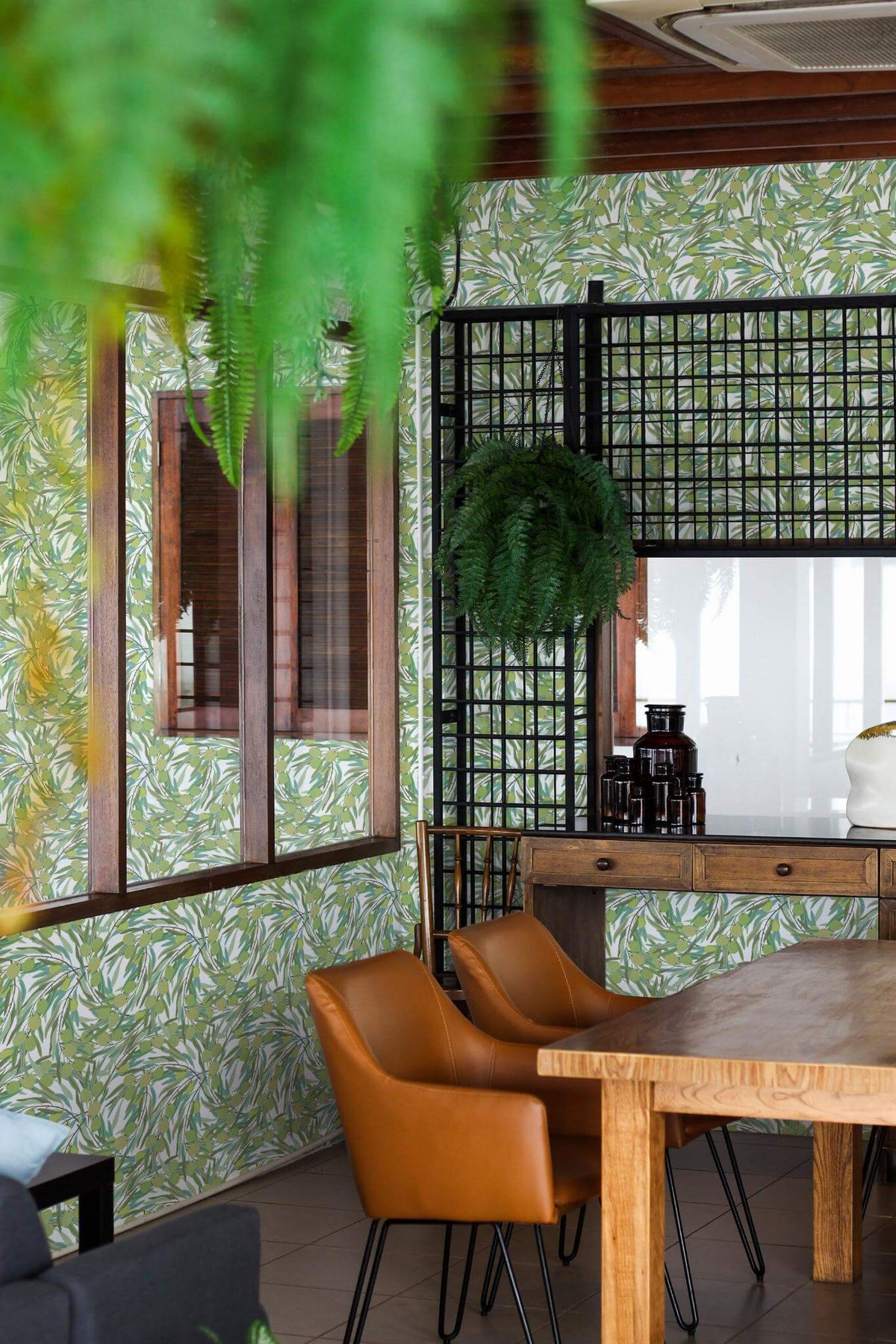 Papel de parede oliveiras estilo botânico verde — imagem 4