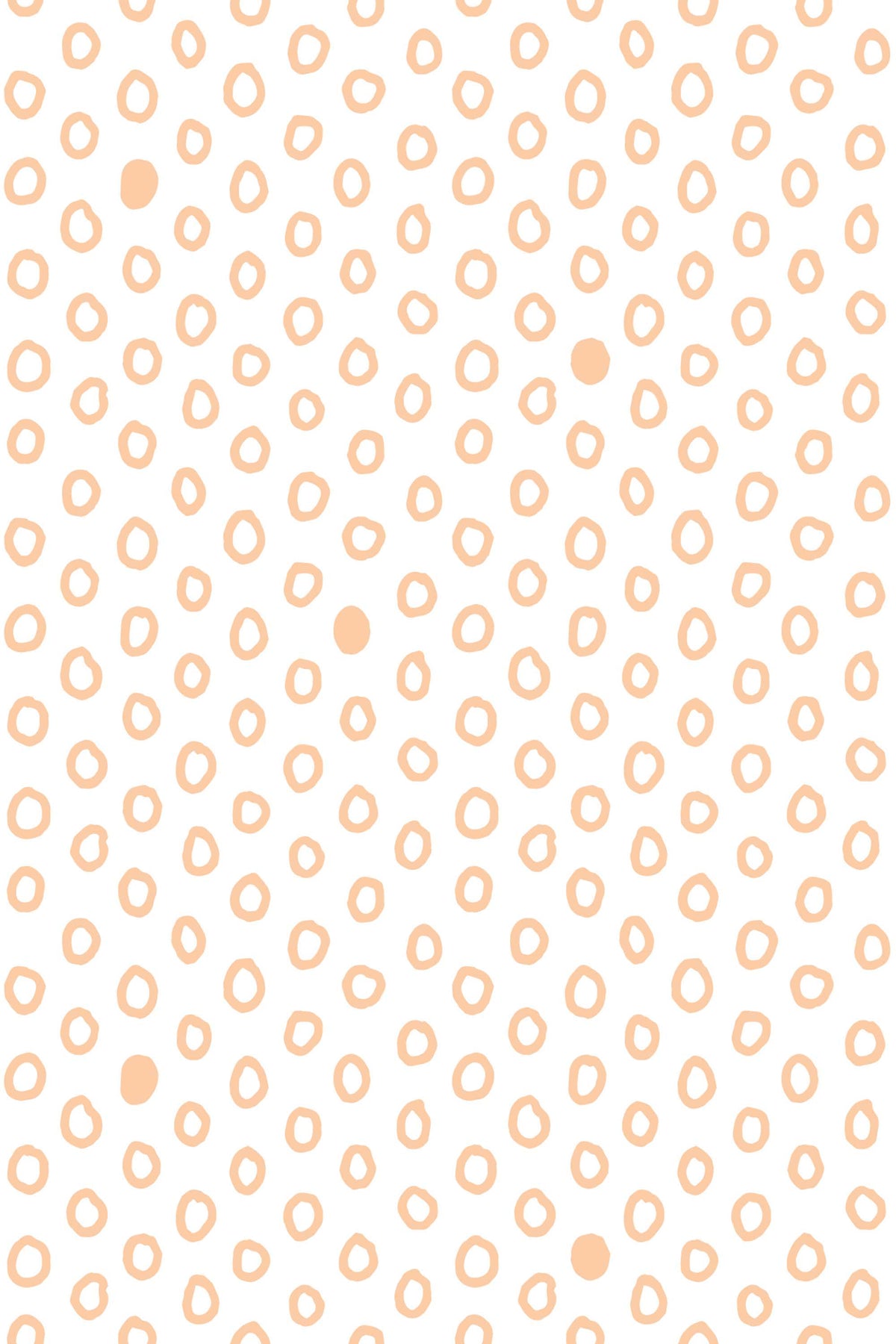 Papel de parede bolinhas pêssego estilo boho — imagem 2