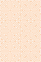 Papel de parede geométrico hexagonal pêssego e branco — imagem 2