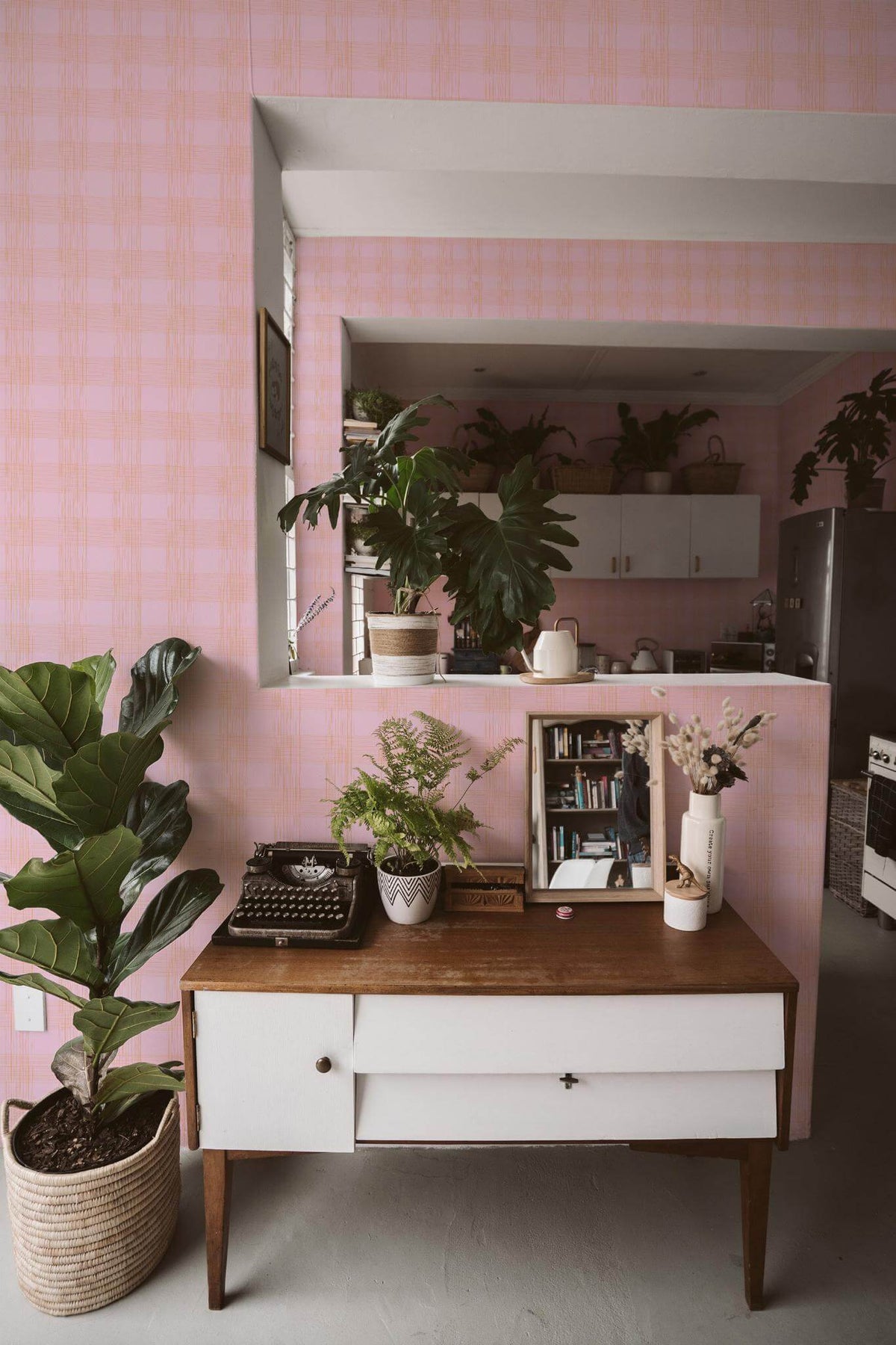 Papel de parede xadrez rosa e laranja — imagem 3