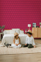Papel de parede escamas geométricas rosa vibrante — imagem 4
