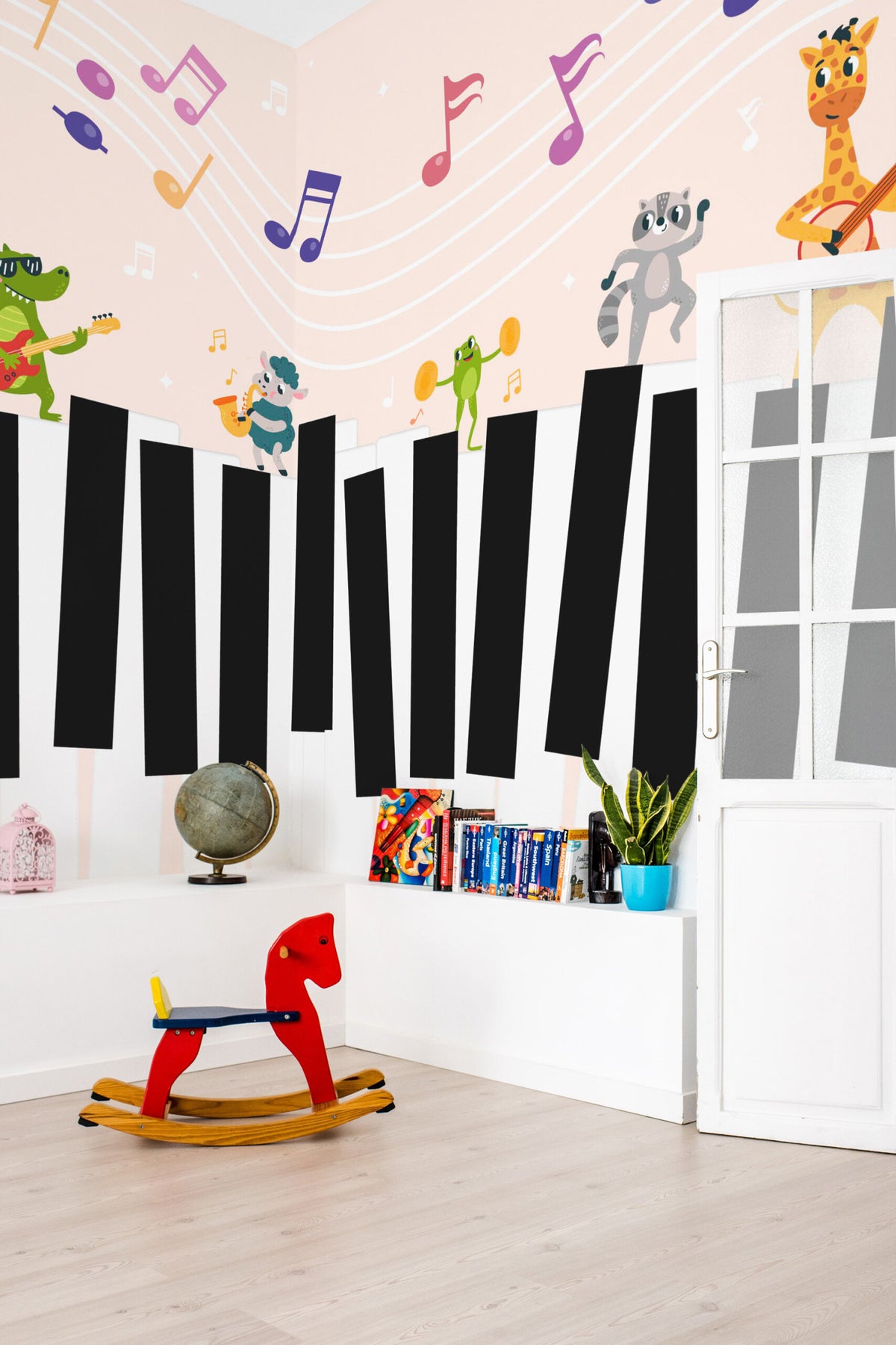 Mural de parede animais músicos colorido — imagem 4