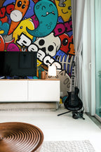 Mural de parede graffiti abstrato colorido — imagem 4