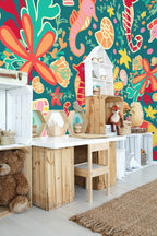 Mural de parede fundo do mar tropical colorido — imagem 3