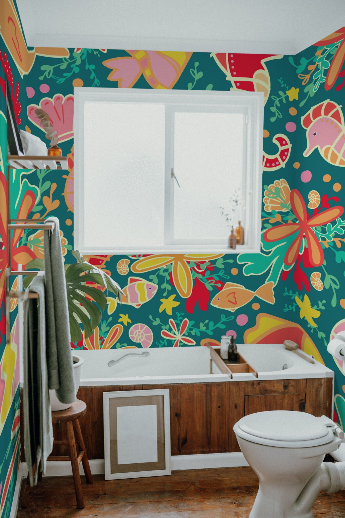 Mural de parede fundo do mar tropical colorido — imagem 2
