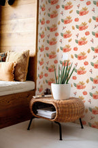 Papel de parede abóboras e canecas estilo farmhouse laranja — imagem 4