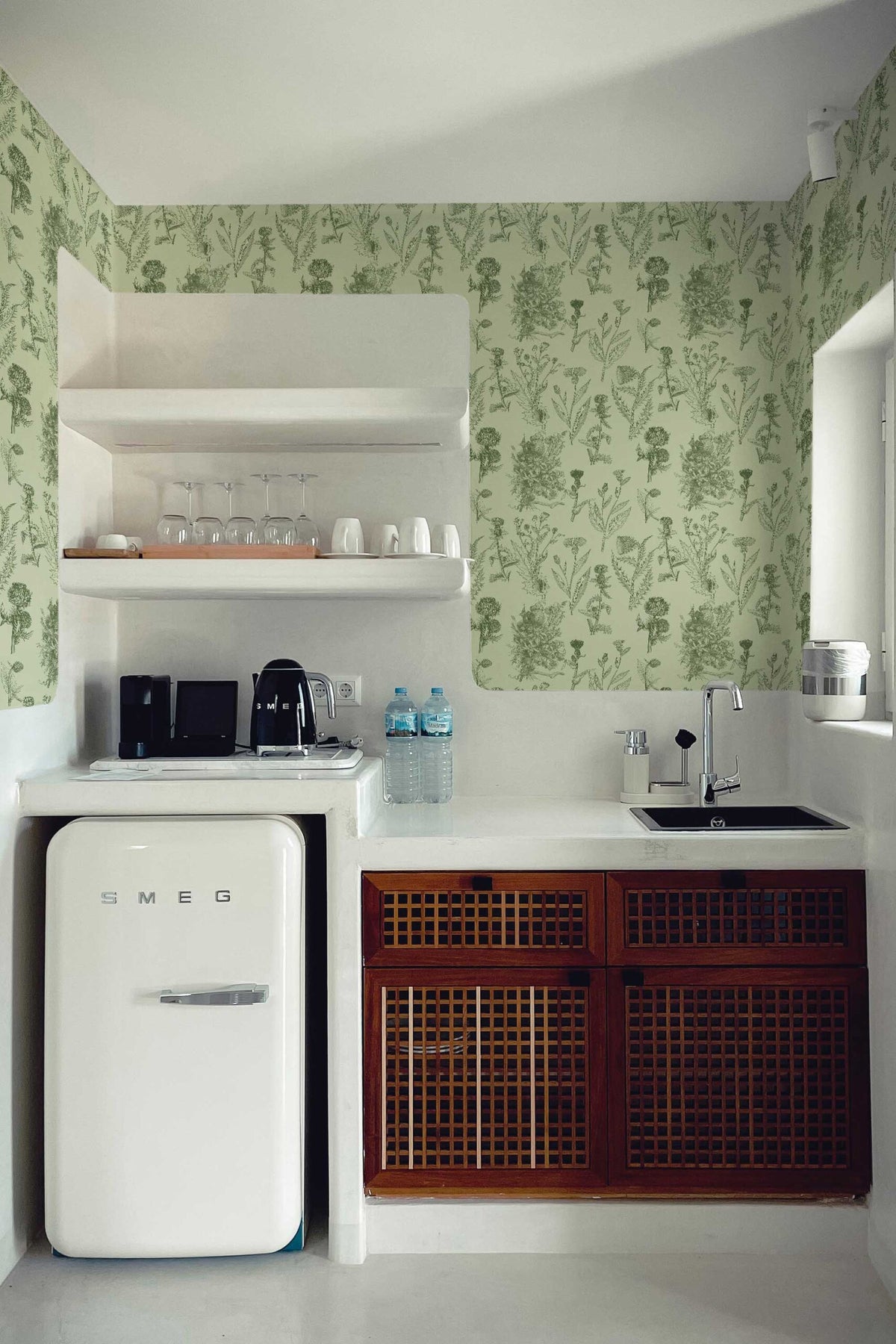Papel de parede botânico vintage verde sage — imagem 3