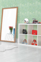 Papel de parede riscas verde-sage estilo pincelado — imagem 4