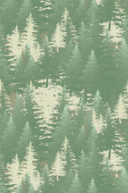 Papel de parede floresta verde-sálvia natural — imagem 2