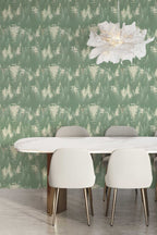 Papel de parede floresta verde-sálvia natural — imagem 4