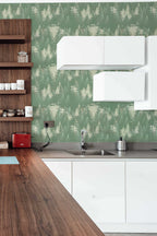 Papel de parede floresta verde-sálvia natural — imagem 3