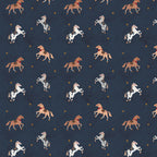 Papel de parede cavalos circo azul-marinho — imagem 8