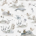 Papel de parede fundo do mar estilo vintage — imagem 8