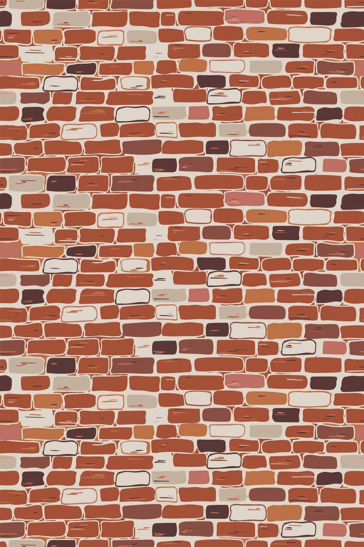 Papel de parede tijolo terracota vintage — imagem 2