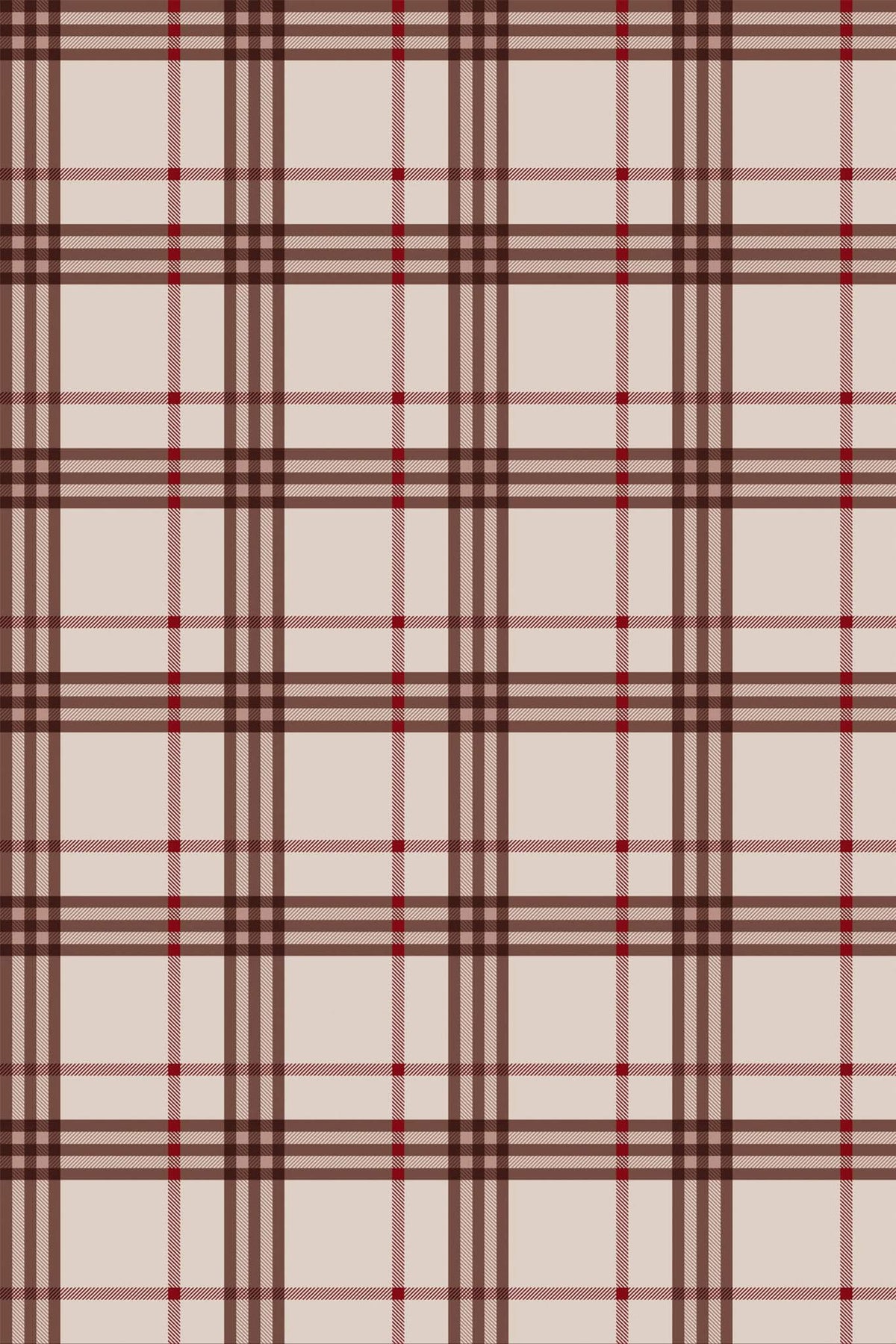 Papel de parede xadrez bege e castanho estilo vintage — imagem 2