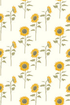 Papel de parede girassóis vintage bege — imagem 2