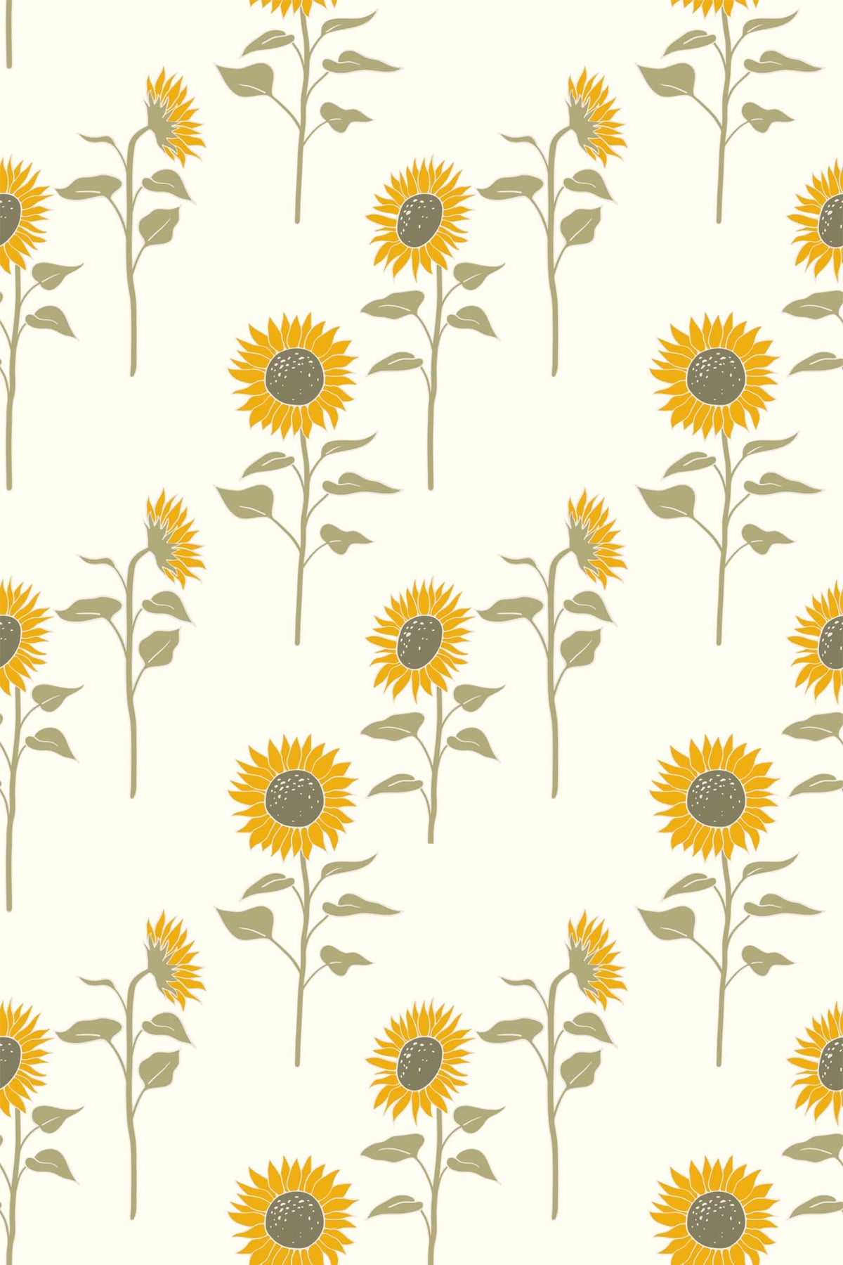 Papel de parede girassóis vintage bege — imagem 2
