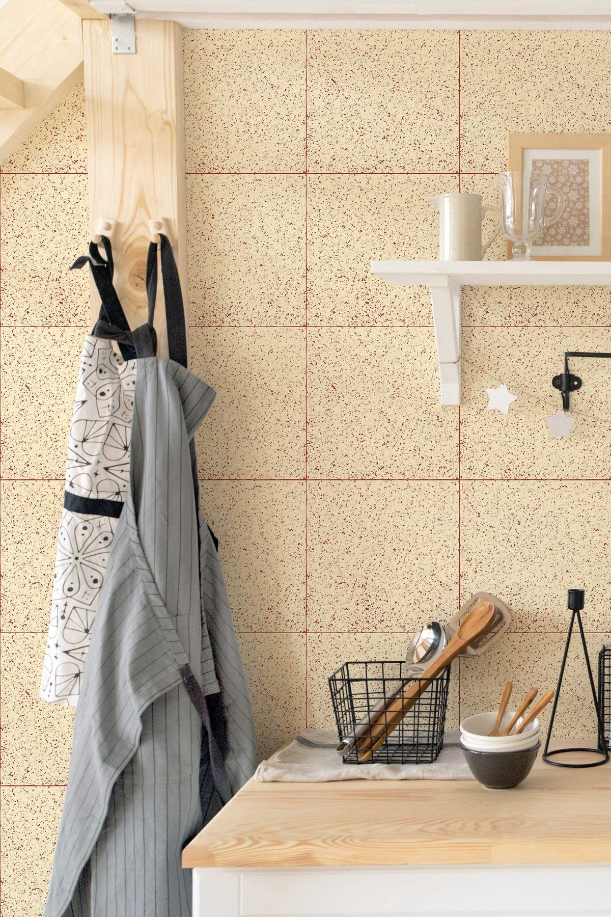Papel de parede azulejos terrosos estilo eclético — imagem 4